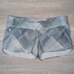 Smartwool Shorts Womens Large Blue Gray Merino Sport Running Lined Performance